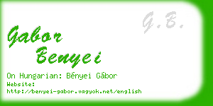 gabor benyei business card
